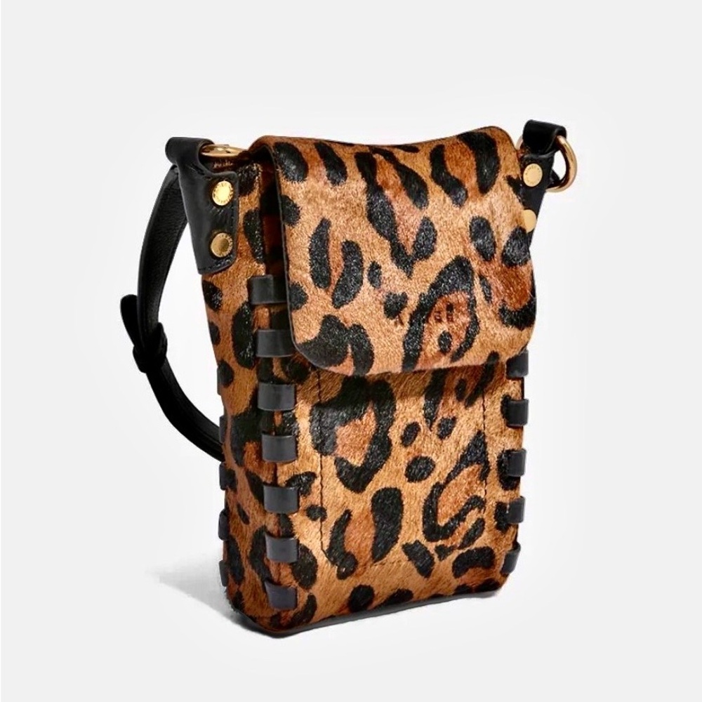 Aime Kestenberg real fur Animal Print Bag with Black Accents NWT